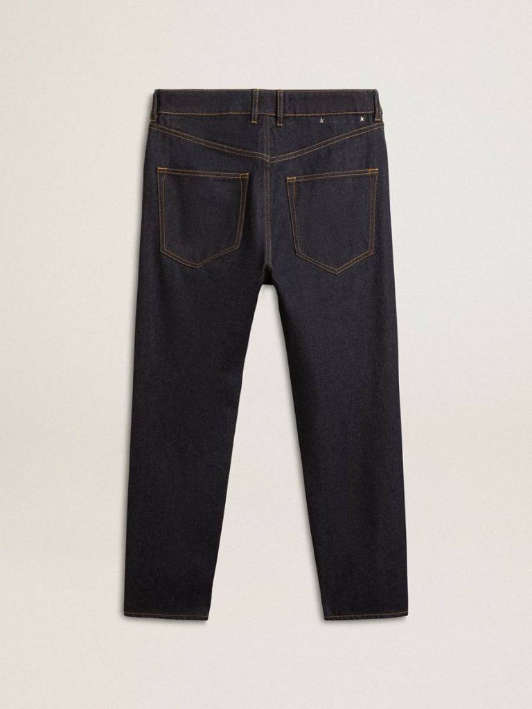 Men Dark Blue Men’s Dark Blue Jeans In One-Wash Denim Jeans & Pants Golden Goose