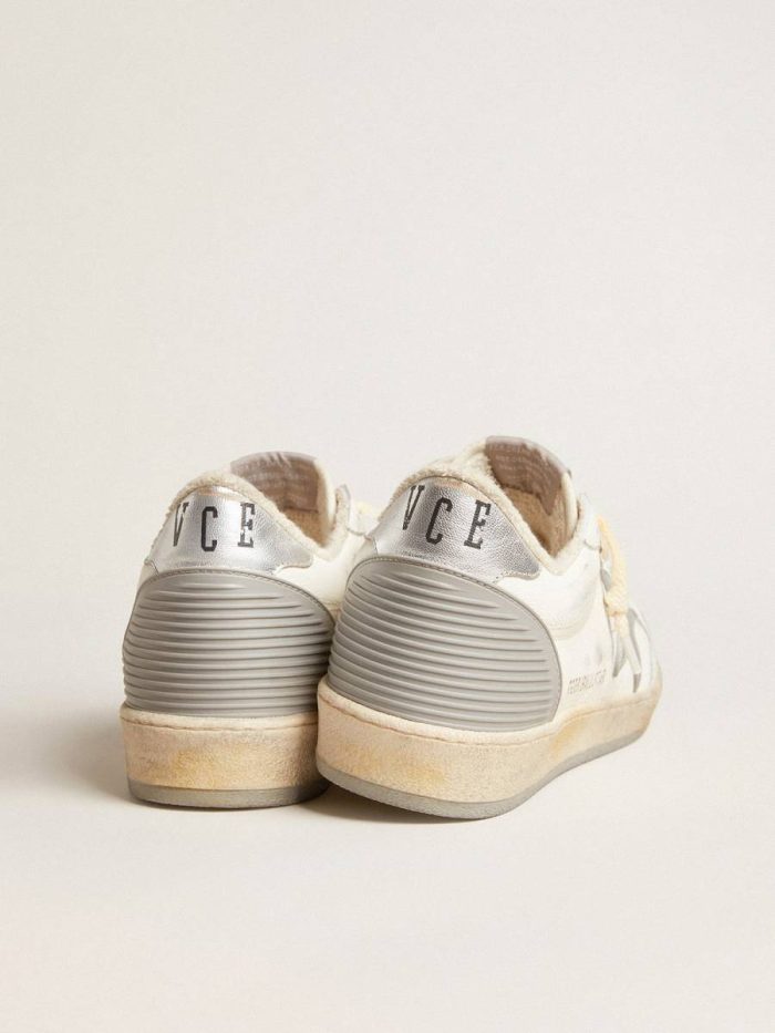 Men Golden Goose Ball Star Ball Star In Nappa With Rubber Star And Silver Leather Heel Tab