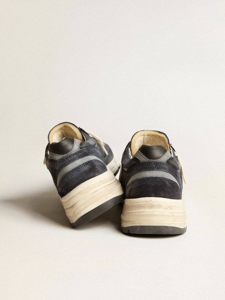 Men Men's Dad-Star In Dark Blue Mesh And Suede With Black Star Dad-Star Golden Goose