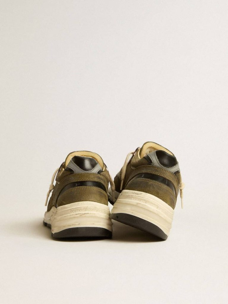Men Men’s Dad-Star In Suede And Mesh With Black Leather Star And Heel Tab Golden Goose Dad-Star