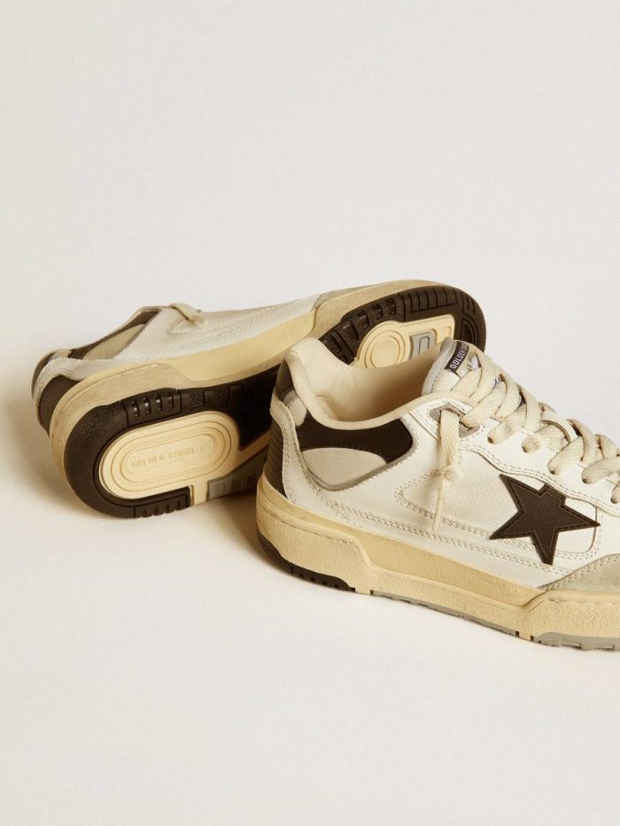 Men Men’s Forty2 With Black Star And Black Leather Heel Tab Golden Goose Forty2