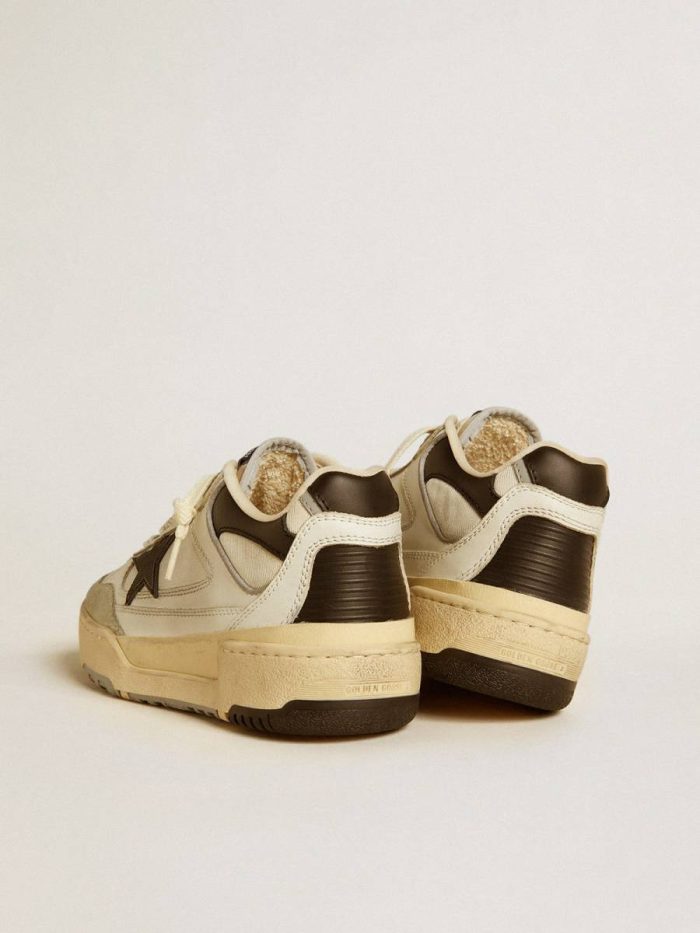 Men Men’s Forty2 With Black Star And Black Leather Heel Tab Golden Goose Forty2