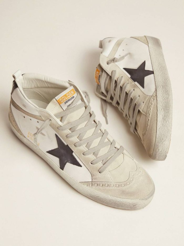 Men Men's Mid Star White With Black Star Golden Goose Mid Star