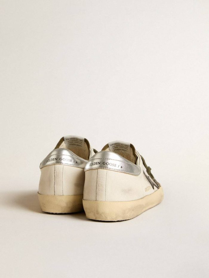 Men Men's Super-Star Ltd In Nappa Leather With Black Leather Star And Silver Heel Tab Super-Star Golden Goose
