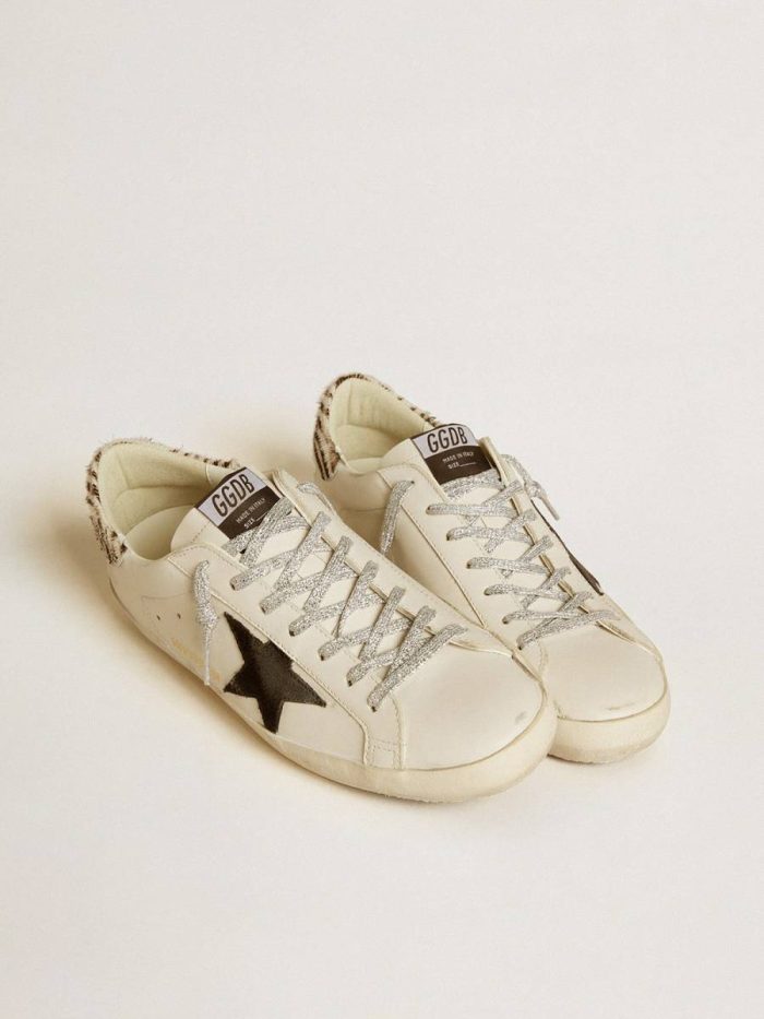 Men Men’s Super-Star Ltd With Suede Star And Pony Skin Heel Tab Golden Goose White Super-Star