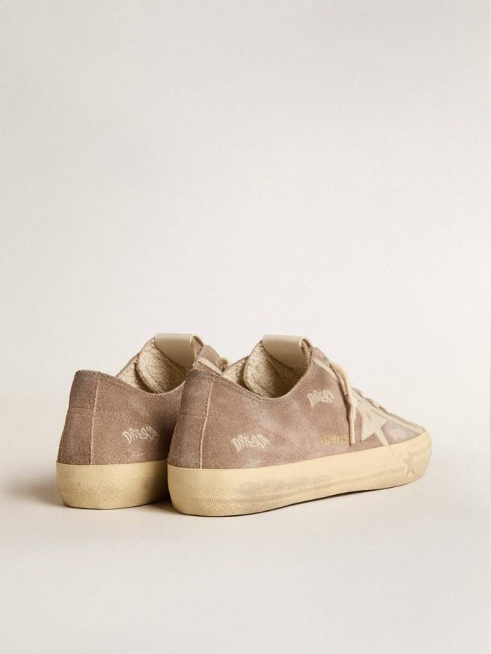 Men Men's V-Star In Dove-Gray Suede With Light Gray Leather Star Golden Goose V-Star