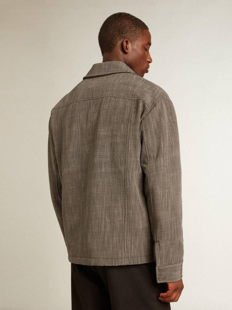 Men Men’s Wool Blend Coach Jacket Coats & Jackets Golden Goose White And Gray