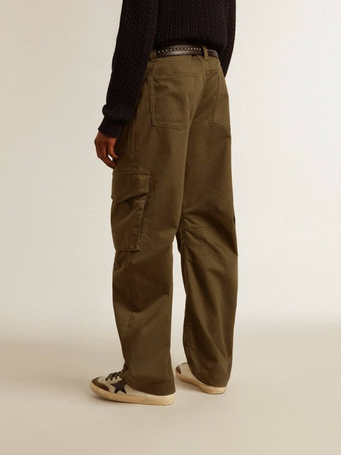 Men Olive Green Olive Green Cargo Pants Golden Goose Jeans & Pants