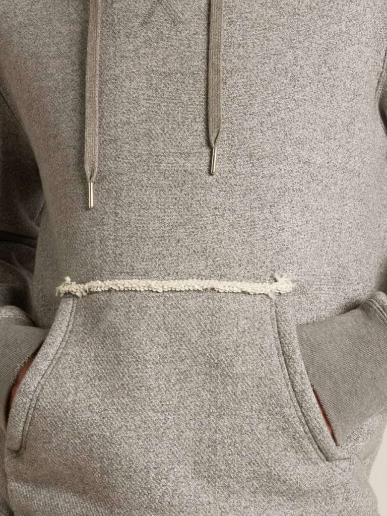 Men Sweatshirts Gray Melange Cotton Sweatshirt With Hood Golden Goose Gray Melange