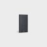 Men Wallets Celine Black Vertical Wallet With Coin Compartment In Grained Calfskin
