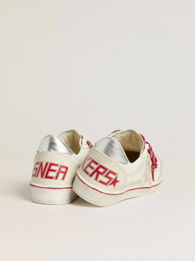 Men’s Ball Star Ltd Cny In White Leather With A Lived-In Effect Worn White Men Ball Star Golden Goose