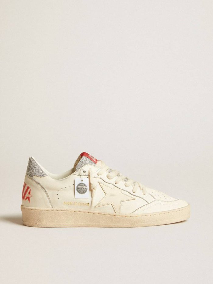 Men’s Ball Star Ltd In Nappa With White Star And Swarovski Crystal Heel Tab Men Ball Star Golden Goose