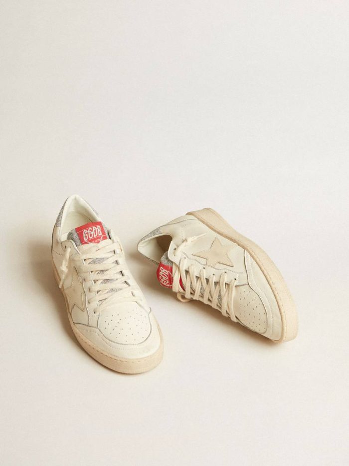 Men’s Ball Star Ltd In Nappa With White Star And Swarovski Crystal Heel Tab Men Ball Star Golden Goose