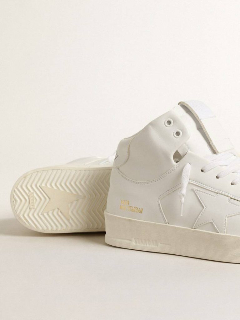 Men’s Bio-Based Mid-Stardan With White Star And Heel Tab Golden Goose Stardan Men