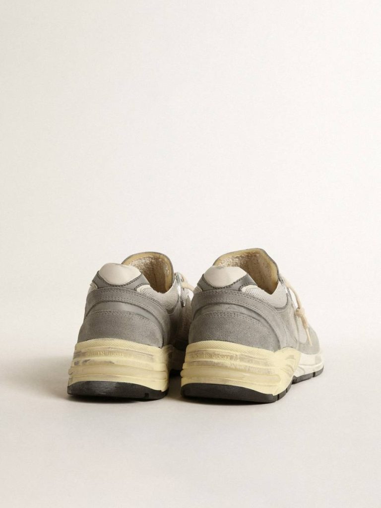 Men’s Dad-Star In Suede And Mesh With White Leather Star And Heel Tab Golden Goose Men Dad-Star