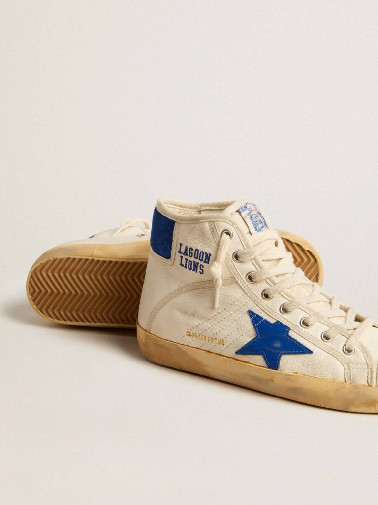 Men’s Francy Penstar Lab In Nappa With Blue Star And Nylon Heel Tab Men Francy Golden Goose
