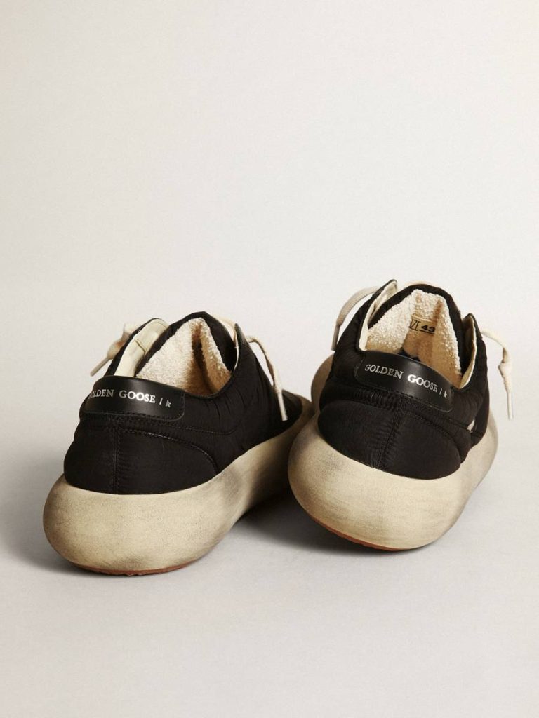 Men’s Space-Star In Nylon With Black Leather Star And Heel Tab Golden Goose Men Space-Star