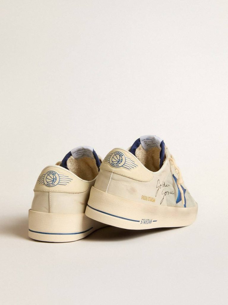 Men's Stardan In Nylon With Blue Leather Star And Ivory Leather Heel Tab Golden Goose Stardan Men