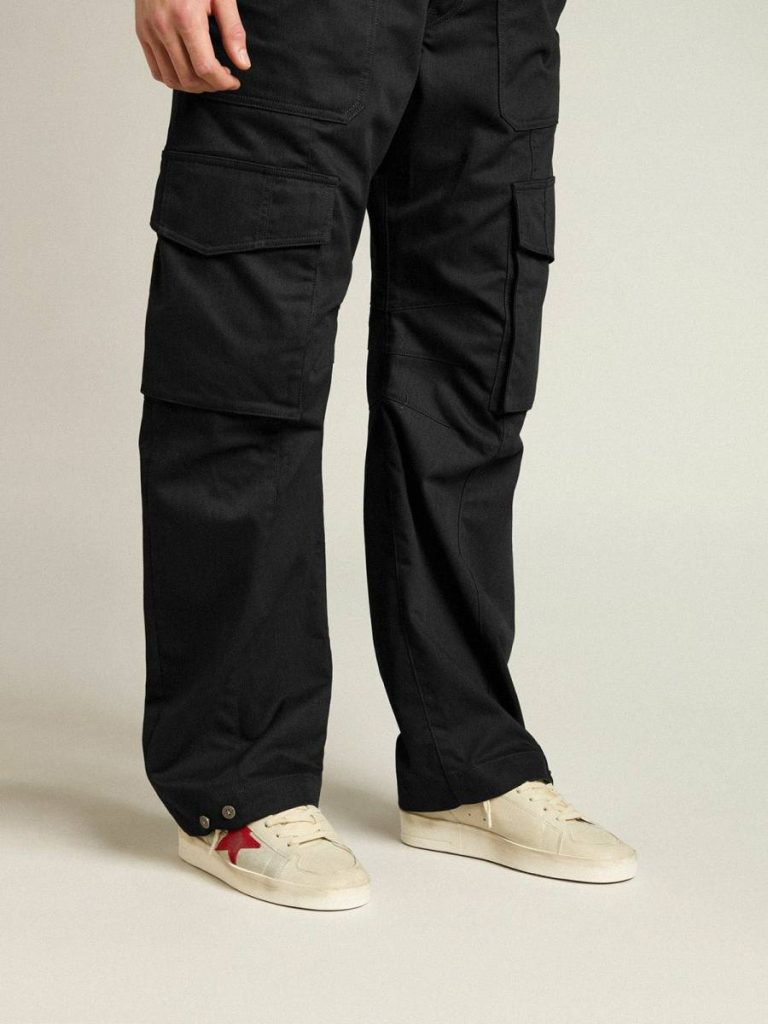 Men’s Stardan In Nylon With Red Suede Star And Blue Leather Heel Tab Men Stardan Golden Goose