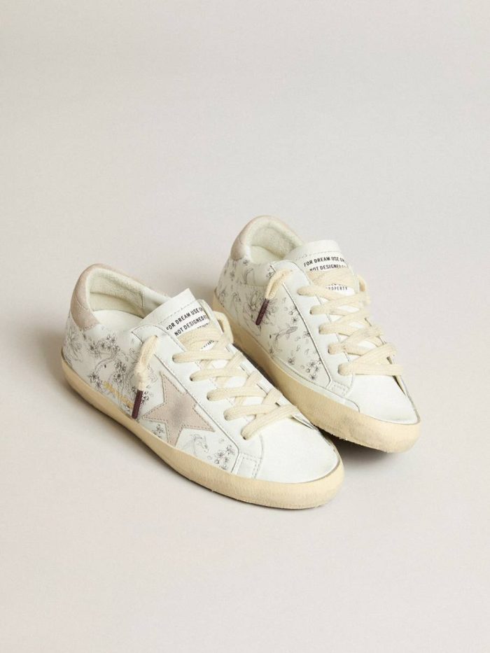 Men’s Super-Star Ltd Cny In White Leather With Lettering On The Upper Super-Star Men Golden Goose
