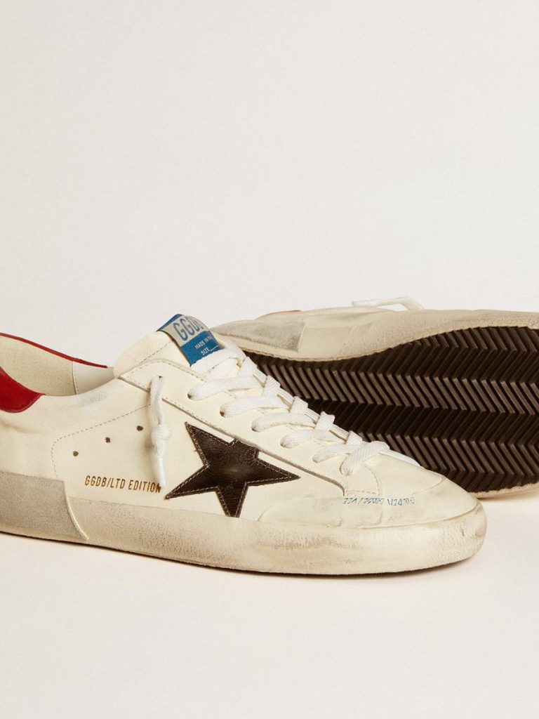 Men's Super-Star Ltd In Nappa With Metallic Star And Nubuck Heel Tab Men Golden Goose Super-Star