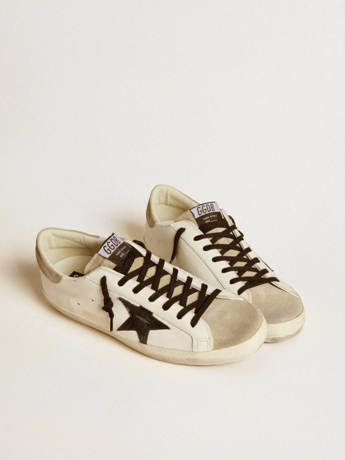 Men's Super-Star Ltd With Black Croc-Print Leather Star And Suede Inserts Men Golden Goose Super-Star