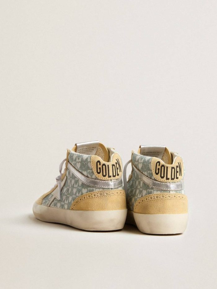 Mid Star With Heart Print In Swarovski Crystals And Silver Flash Women Golden Goose Mid Star