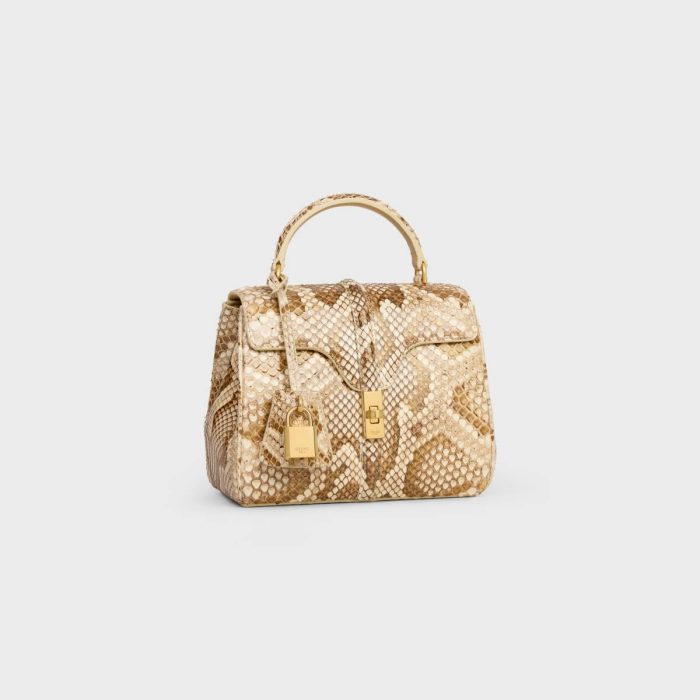 Mini 16 In Python Celine Women Cross-Body Bags Natural