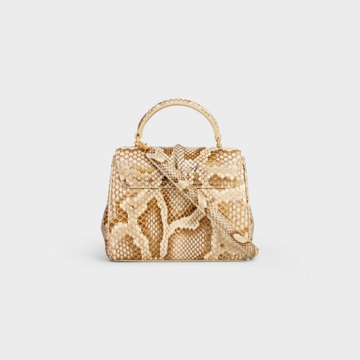 Mini 16 In Python Celine Women Cross-Body Bags Natural