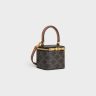Mini Vanity Case In Triomphe Canvas And Calfskin Triomphe Canvas Tan Women Celine