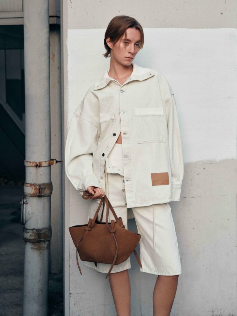 Mochi - Cognac Suede Cognac Tote Bags Women Yuzefi