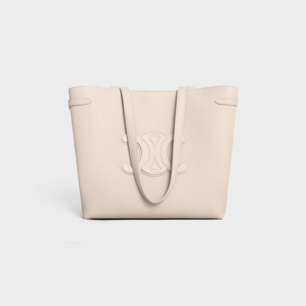 Pale Beige Medium Cabas Anaïs Cuir Triomphe In Grained Calfskin Hobo And Tote Bags Celine Women