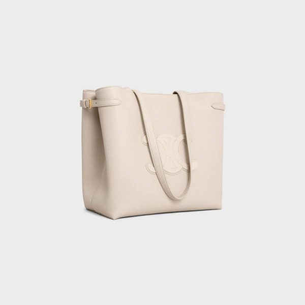 Pale Beige Medium Cabas Anaïs Cuir Triomphe In Grained Calfskin Hobo And Tote Bags Celine Women
