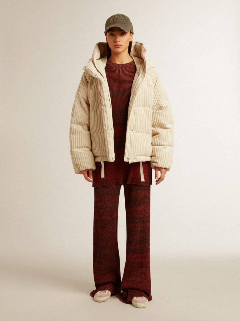 Papyrus Women Coats & Jackets Golden Goose Padded Ecodown Jacket With Zip Fastening And Hood