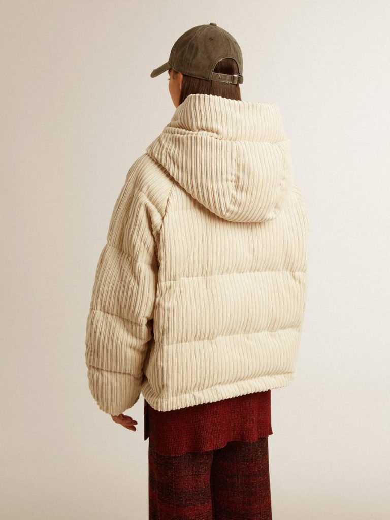 Papyrus Women Coats & Jackets Golden Goose Padded Ecodown Jacket With Zip Fastening And Hood