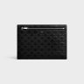 Pouch With Strap In Calfskin With Triomphe Embossed Black Tech Accessories Men Celine