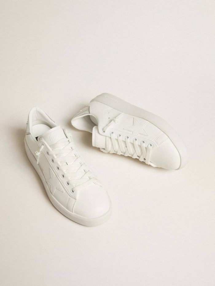 Purestar Women’s Bio-Based Purestar With White Star And Mirror-Effect Heel Tab Women Golden Goose