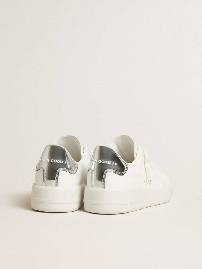 Purestar Women’s Bio-Based Purestar With White Star And Mirror-Effect Heel Tab Women Golden Goose