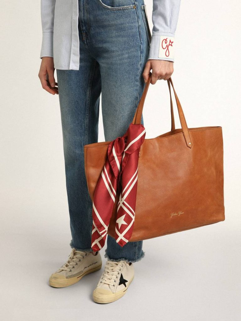 Red Golden Goose Red Scarf With Contrasting White Stars And Stripes Women Silks & Scarves