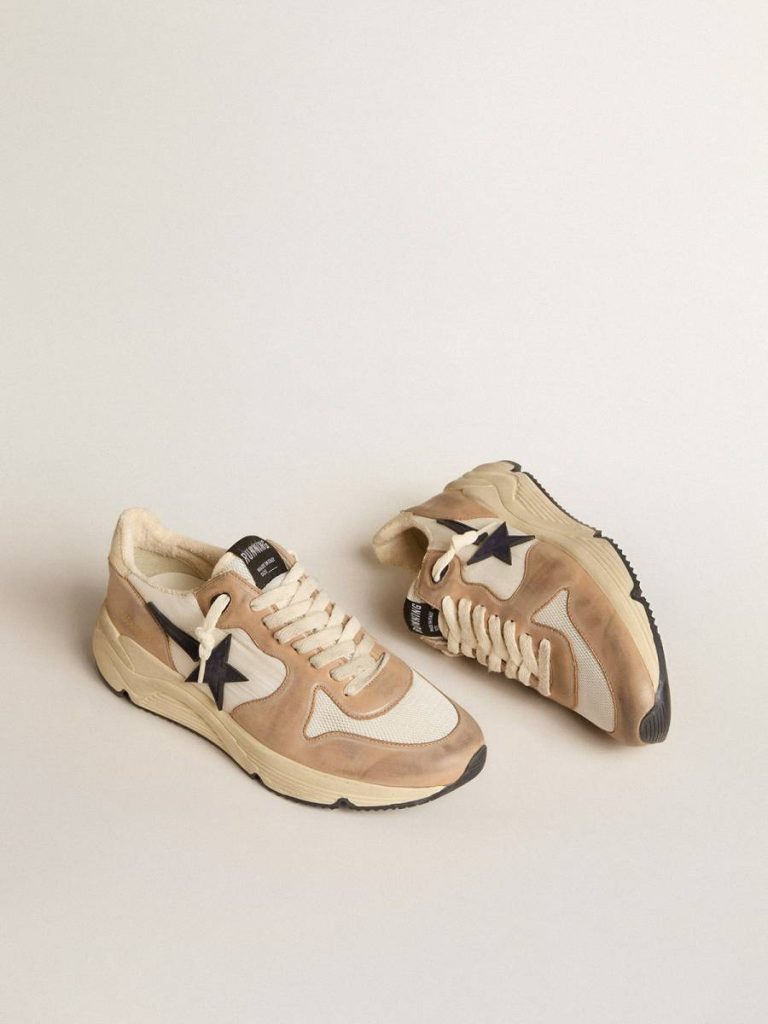 Running Sole In Nylon And Nubuck With Dark Blue Suede Star Golden Goose Running Sole Men