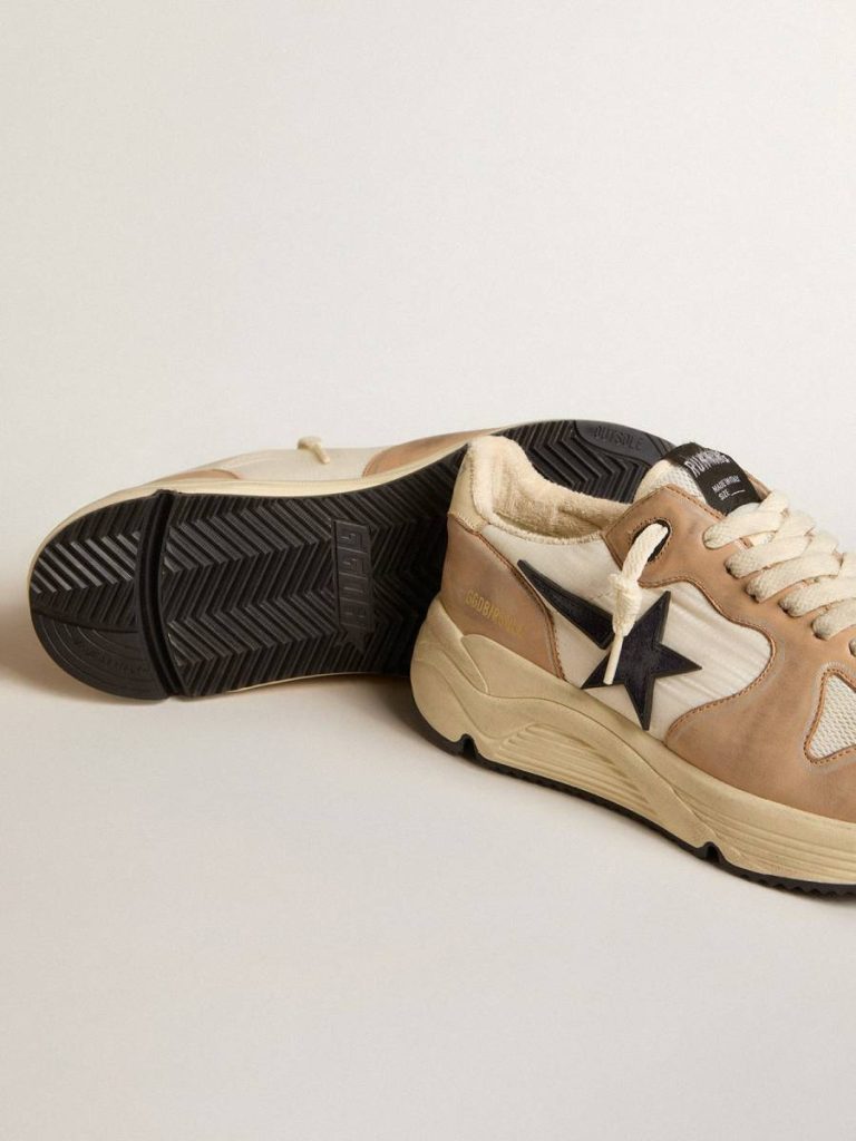 Running Sole In Nylon And Nubuck With Dark Blue Suede Star Golden Goose Running Sole Men