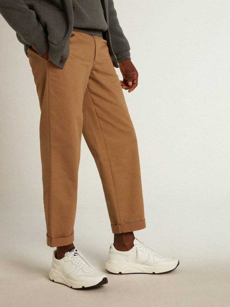 Running Sole Men’s Bio-Based Running Sole With White Star And Heel Tab Men Golden Goose