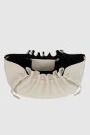 Scallop Clutch - Cream Pebble Grained Leather Women Clutches Cream Yuzefi
