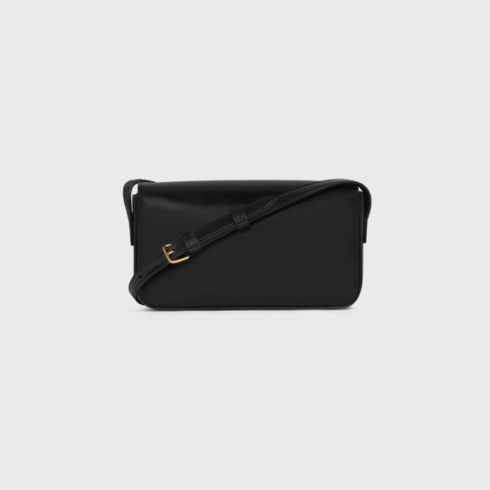 Shoulder Bags Celine Women Shoulder Bag Claude In Shiny Calfskin Black