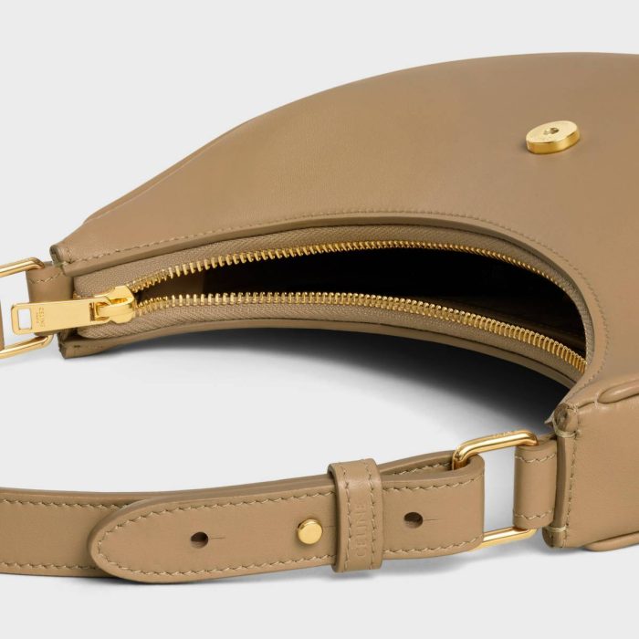 Shoulder Bags Celine Women Smoked Brown Medium Ava Triomphe Bag In Smooth Calfskin