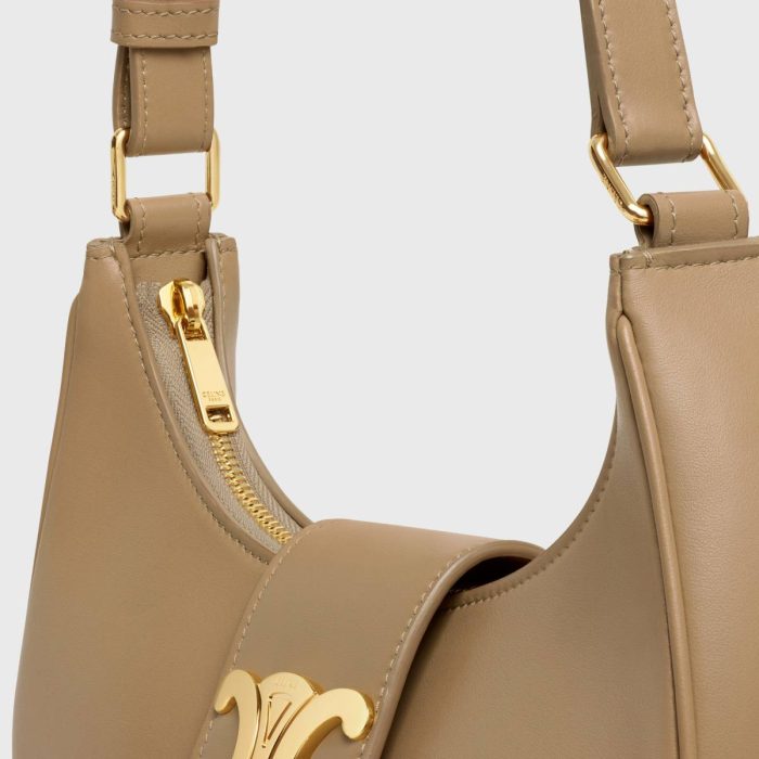 Shoulder Bags Celine Women Smoked Brown Medium Ava Triomphe Bag In Smooth Calfskin