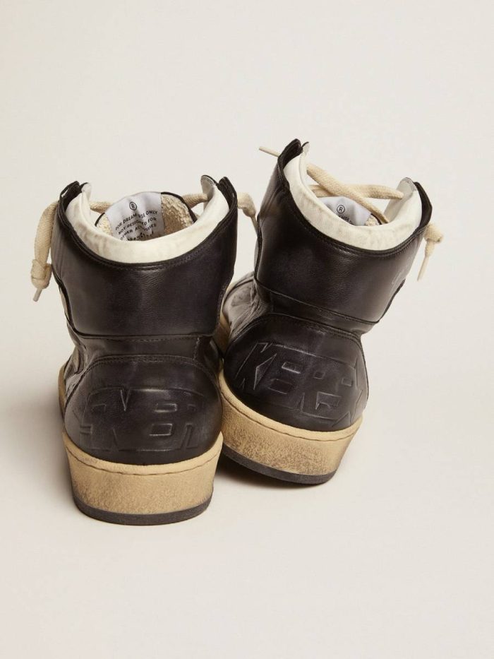 Sky-Star In Black Nappa Leather With White Leather Star Sky-Star Men Golden Goose