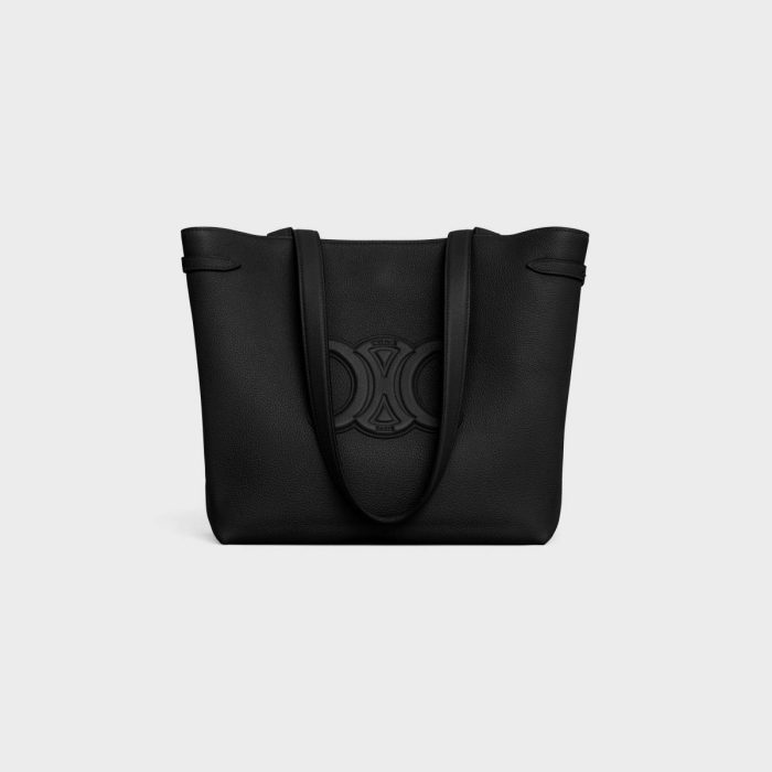 Small Cabas Anaïs Cuir Triomphe In Grained Calfskin Celine Black Women Shoulder Bags