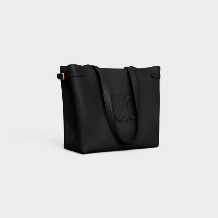 Small Cabas Anaïs Cuir Triomphe In Grained Calfskin Celine Black Women Shoulder Bags