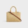 Small Cabas Thais In Raffia And Calfskin Women Celine Hobo And Tote Bags Tan